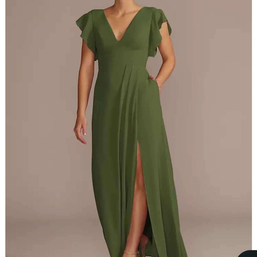 Martini Olive David’s Bridal Bridesmaid Dress